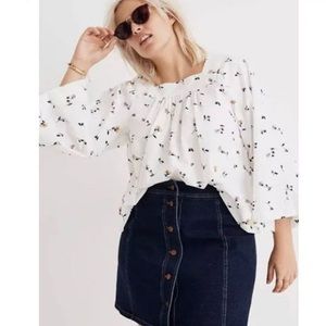 Madewell Square-Neck Top in Sweet Blossoms EUC